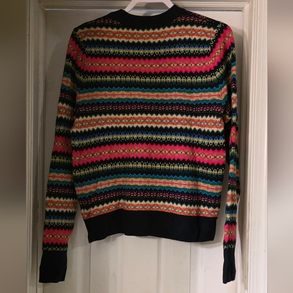 GAP Multicolor Striped Fair Isle Crewneck Sweater - Picture 2 of 4